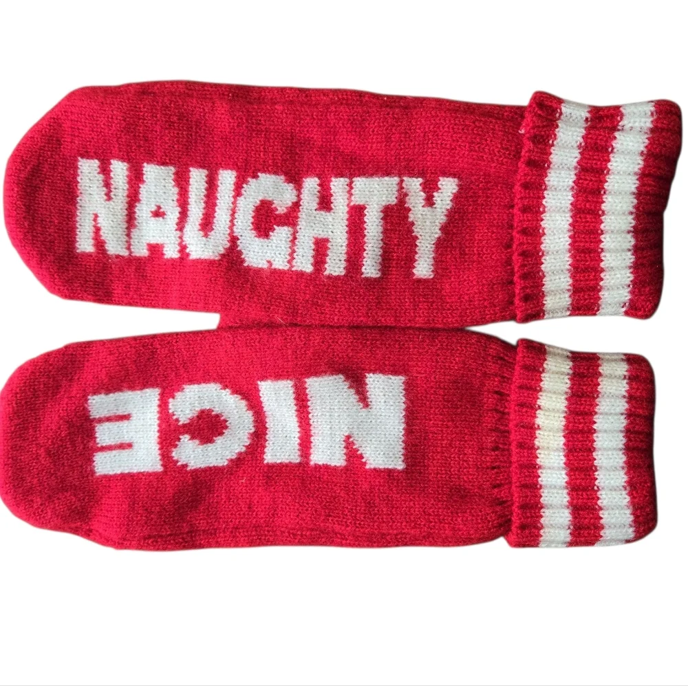 Target Red and White Mittens